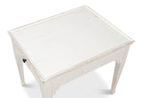 Jude Bungalow Pine White Rectangular Side Table Side Tables LOOMLAN By Sarreid