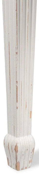 Jude Bungalow Pine White Rectangular Side Table Side Tables LOOMLAN By Sarreid