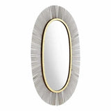 Juju Oval Mirror Black & Gold Wall Mirrors LOOMLAN By Zuo Modern