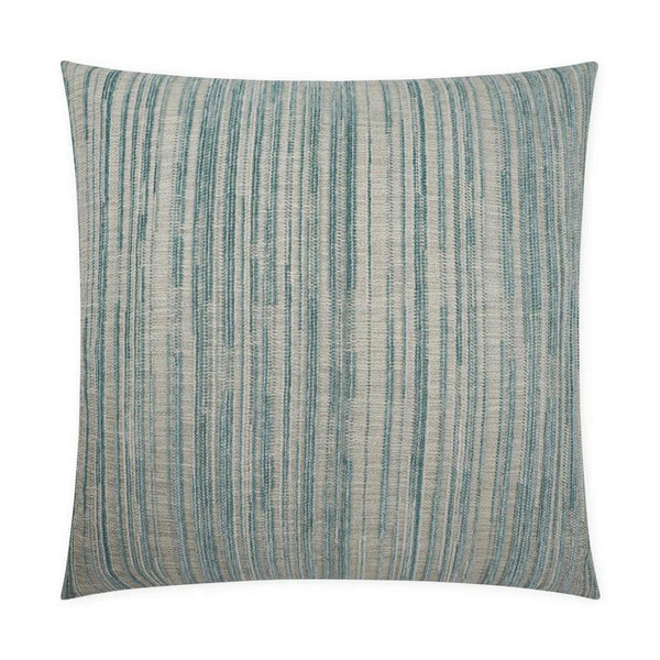 Julep Mist Stripes Turquoise Teal Large Throw Pillow With Insert Throw Pillows LOOMLAN By D.V. Kap