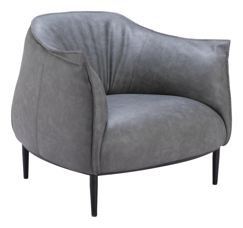 Julian Accent Chair Gray Accent Chairs LOOMLAN By Zuo Modern