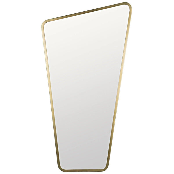 Juliet Steel Vertical Mirror With Brass Finish Wall Mirrors LOOMLAN By Noir