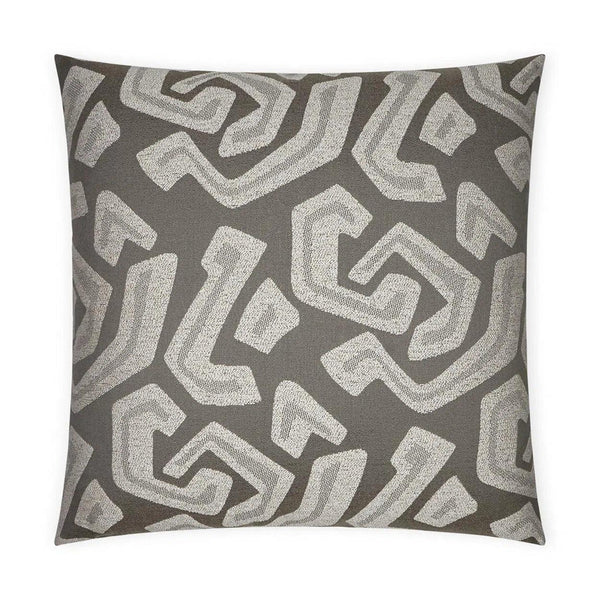 Jumanji Modern Abstract Grey Large Throw Pillow With Insert Throw Pillows LOOMLAN By D.V. Kap