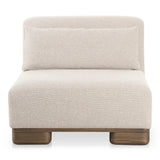 June Wood Beige Armless Slipper Chair Modular Sofas LOOMLAN By Moe's Home