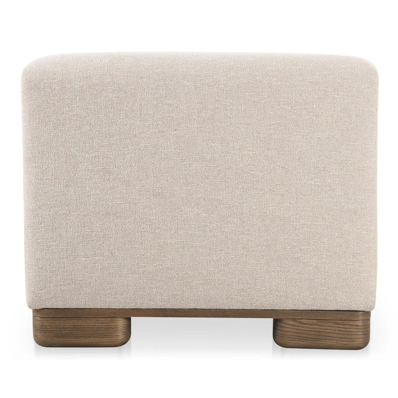 June Wood Beige Armless Slipper Chair Modular Sofas LOOMLAN By Moe's Home