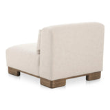 June Wood Beige Armless Slipper Chair Modular Sofas LOOMLAN By Moe's Home