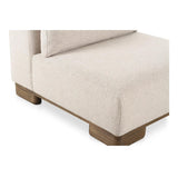 June Wood Beige Armless Slipper Chair Modular Sofas LOOMLAN By Moe's Home