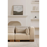 June Wood Beige Corner Chair Modular Sofas LOOMLAN By Moe's Home