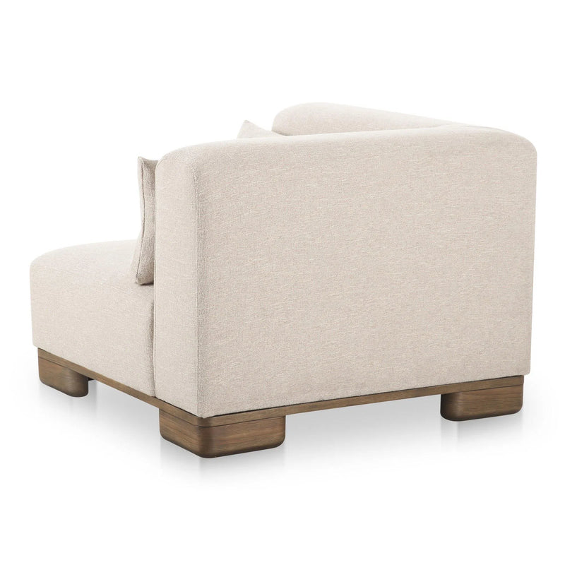 June Wood Beige Corner Chair Modular Sofas LOOMLAN By Moe's Home