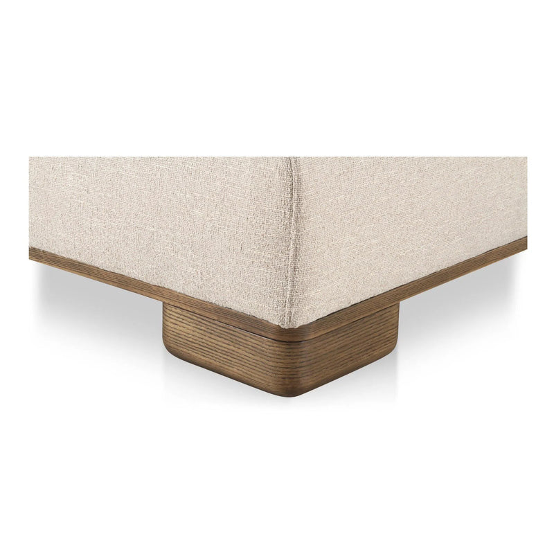 June Wood Beige Corner Chair Modular Sofas LOOMLAN By Moe's Home