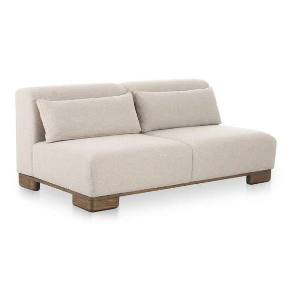 June Wood Beige Sofa Sofas & Loveseats LOOMLAN By Moe's Home