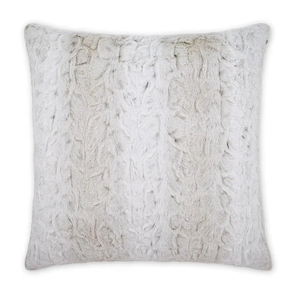 Juneau Fur White Large Throw Pillow With Insert Throw Pillows LOOMLAN By D.V. Kap