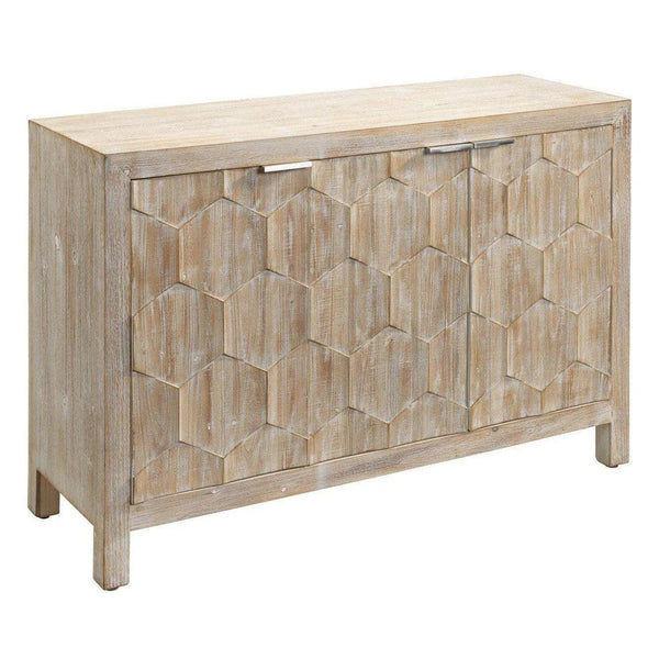 Juniper Three Door Accent Cabinet Grey Washed Fir Wood Sideboards LOOMLAN By Jamie Young