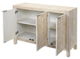 Juniper Three Door Accent Cabinet Grey Washed Fir Wood Sideboards LOOMLAN By Jamie Young