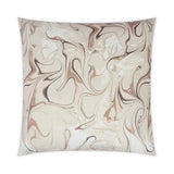 Juno Petal Abstract Ivory Blush Large Throw Pillow With Insert Throw Pillows LOOMLAN By D.V. Kap