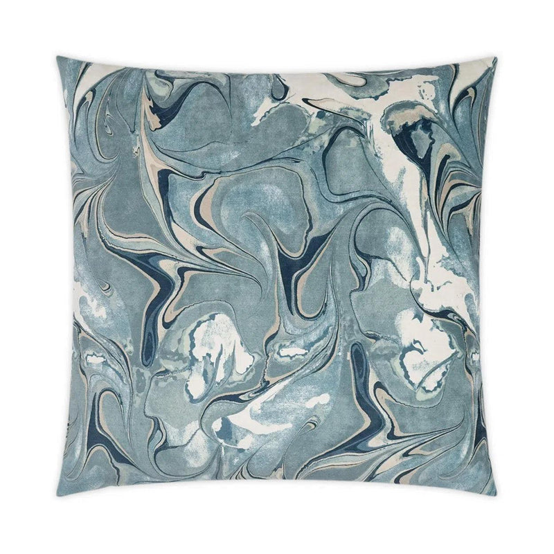 Juno River Modern Abstract Mist Large Throw Pillow With Insert Throw Pillows LOOMLAN By D.V. Kap