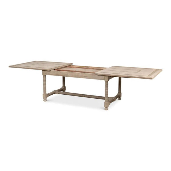 Jurow Equestrian Extendable Dining Table Barn Grey Seats 10 Dining Tables LOOMLAN By Sarreid