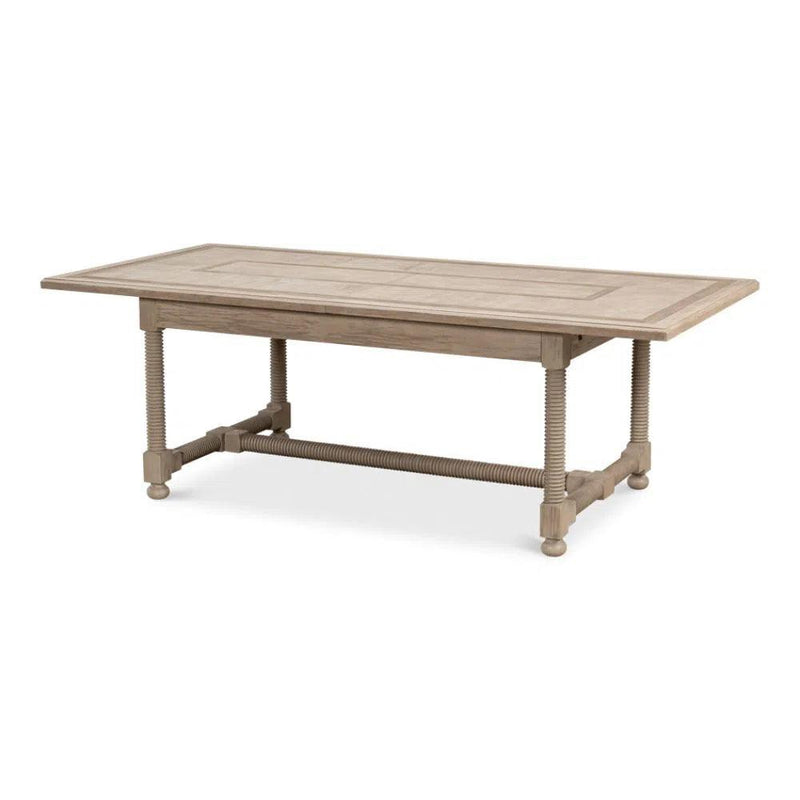 Jurow Equestrian Extendable Dining Table Barn Grey Seats 10 Dining Tables LOOMLAN By Sarreid