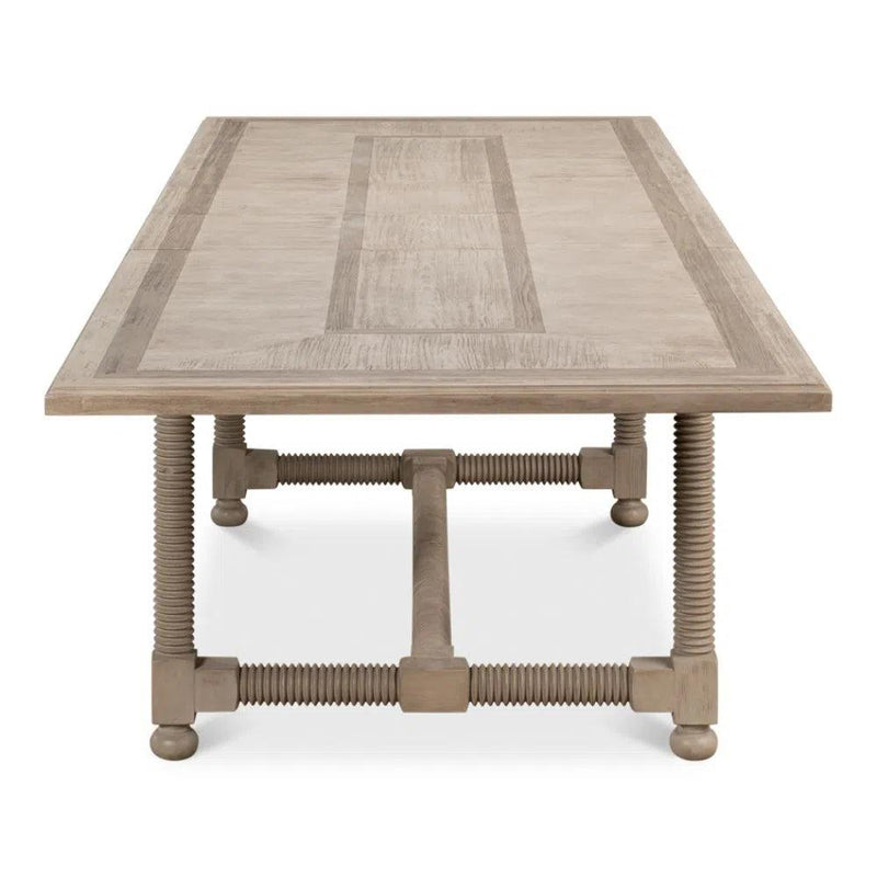 Jurow Equestrian Extendable Dining Table Barn Grey Seats 10 Dining Tables LOOMLAN By Sarreid