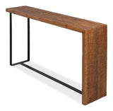 Kai Edge Reclaimed Pine and Iron Brown Rectangular Console Table Console Tables LOOMLAN By Sarreid