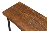 Kai Edge Reclaimed Pine and Iron Brown Rectangular Console Table Console Tables LOOMLAN By Sarreid