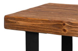 Kai Edge Reclaimed Pine and Iron Brown Rectangular Console Table Console Tables LOOMLAN By Sarreid