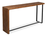 Kai Edge Reclaimed Pine and Iron Brown Rectangular Console Table Console Tables LOOMLAN By Sarreid