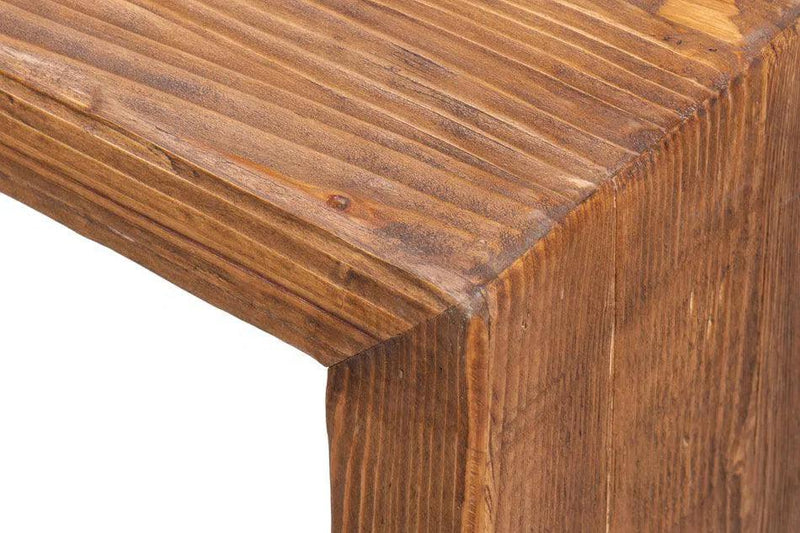 Kai Edge Reclaimed Pine and Iron Brown Rectangular Console Table Console Tables LOOMLAN By Sarreid