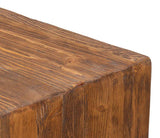 Kai Edge Reclaimed Pine and Iron Brown Rectangular Side Table Side Tables LOOMLAN By Sarreid