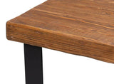 Kai Edge Reclaimed Pine and Iron Brown Rectangular Side Table Side Tables LOOMLAN By Sarreid