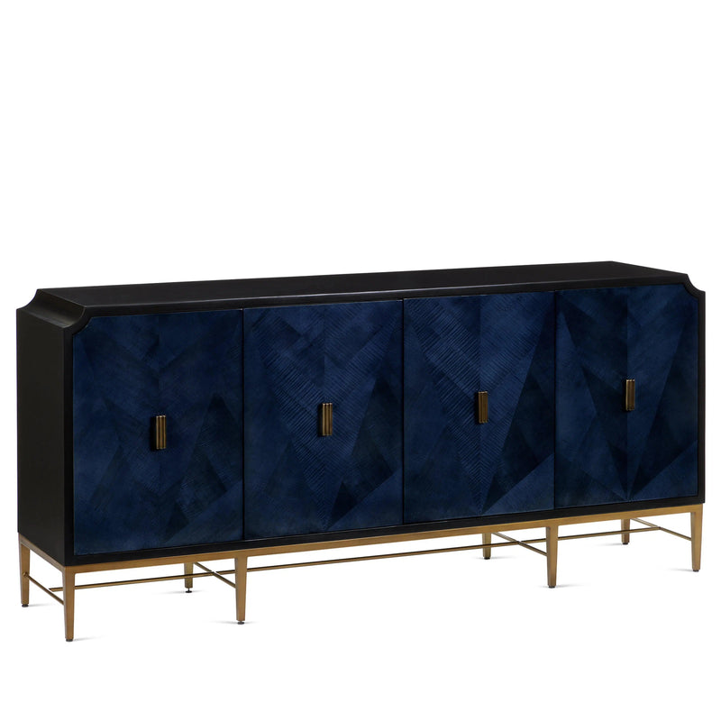 Kallista Blue Credenza Sideboards LOOMLAN By Currey & Co