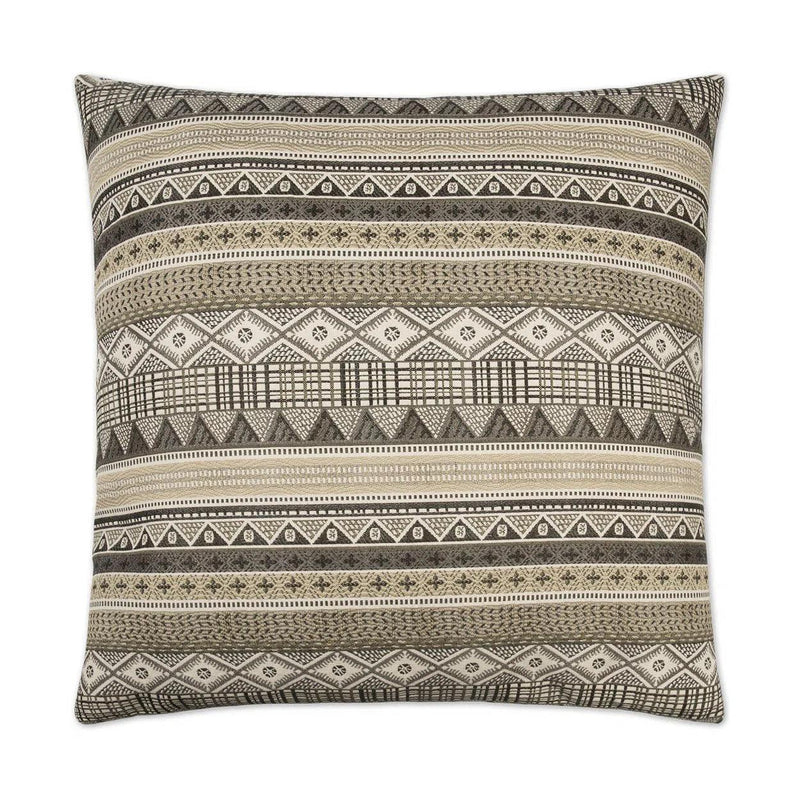 Kamba Brown Throw Pillow With Insert Throw Pillows LOOMLAN By D.V. Kap