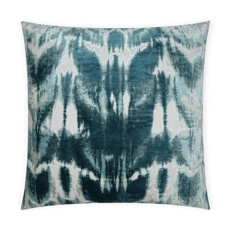 Kanoko Lagoon Global Turquoise Teal Large Throw Pillow With Insert Throw Pillows LOOMLAN By D.V. Kap