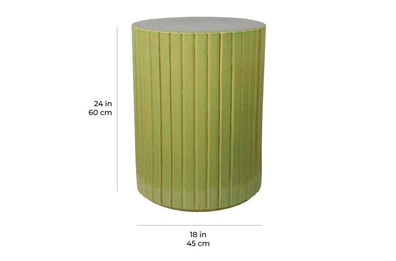 Kara Accent Table - Green Outdoor End Table Outdoor Side Tables LOOMLAN By Seasonal Living