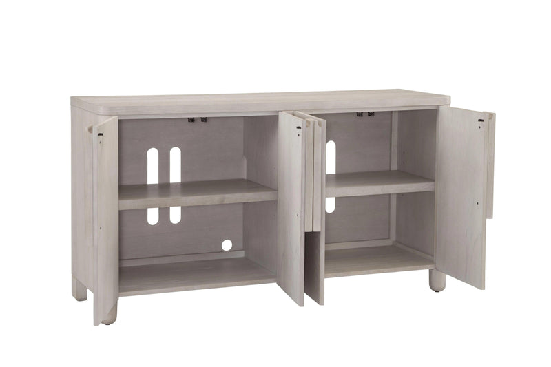 Karina Rubberwood Brown Server Sideboards LOOMLAN By Bassett Mirror