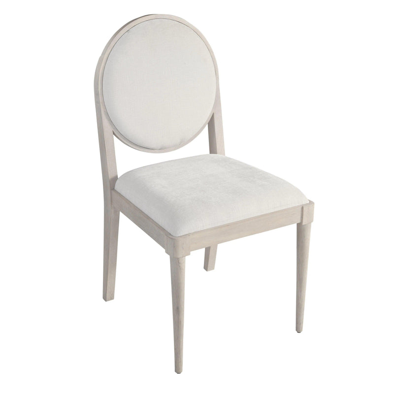 Karina Wood White Armless Dining Chair Dining Chairs LOOMLAN By Bassett Mirror