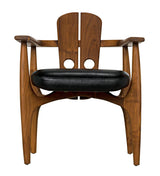 Kato Chair, Teak with Leather Dining Chairs LOOMLAN By Noir