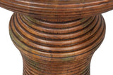 Kayan Mango Wood Brown Round End Table Side Tables LOOMLAN By Sarreid