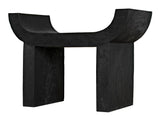 Kazuo Stool Black Wood Footstool Poufs and Stools LOOMLAN By Noir