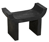 Kazuo Stool Black Wood Footstool Poufs and Stools LOOMLAN By Noir