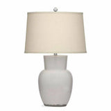 Keaton 27" Tall Ceramic White Table Lamp Table Lamps LOOMLAN By Bassett Mirror