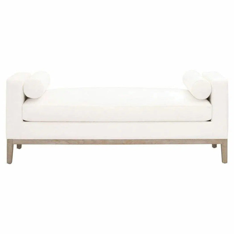 Keaton Upholstered Bench LiveSmart Peyton-Pearl Natural Oak Bedroom Benches LOOMLAN By Essentials For Living