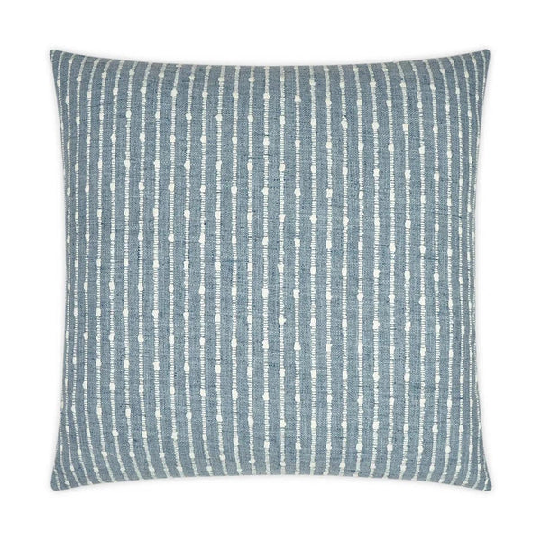 Kemp Denim Stripes Global Blue Large Throw Pillow With Insert Throw Pillows LOOMLAN By D.V. Kap