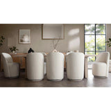 Kendall Dining in Ivory Boucle Fabric Dining Chairs LOOMLAN By Diamond Sofa