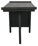 Kennedy Desk, Black Home Office Desk With Drawers Home Office Desks LOOMLAN By Noir