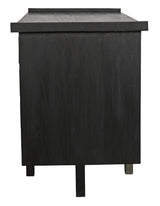 Kennedy Desk, Black Home Office Desk With Drawers Home Office Desks LOOMLAN By Noir