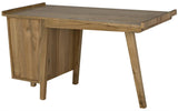 Kennedy Desk, Natural Tone Home Office Desk With Drawers Home Office Desks LOOMLAN By Noir