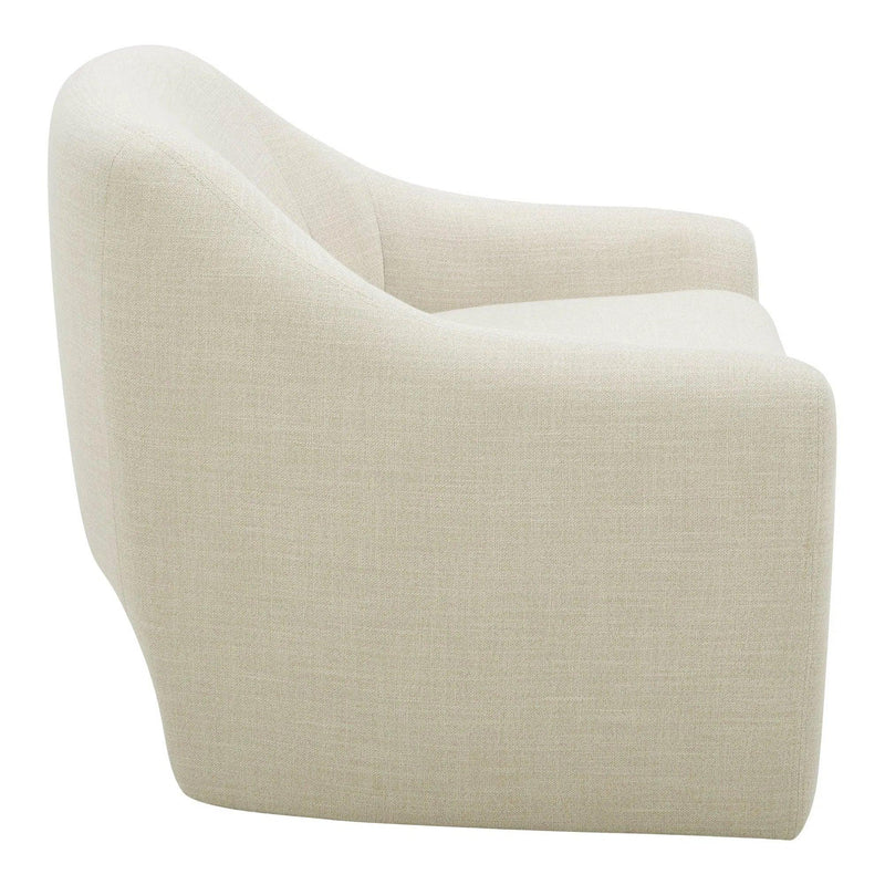 Kenzie Polyester Upholstered Armless Accent Chair Club Chairs LOOMLAN By Moe's Home