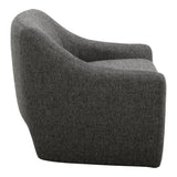 Kenzie Polyester Upholstered Grey Armless Accent Chair Club Chairs LOOMLAN By Moe's Home