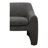 Kenzie Polyester Upholstered Grey Armless Accent Chair Club Chairs LOOMLAN By Moe's Home